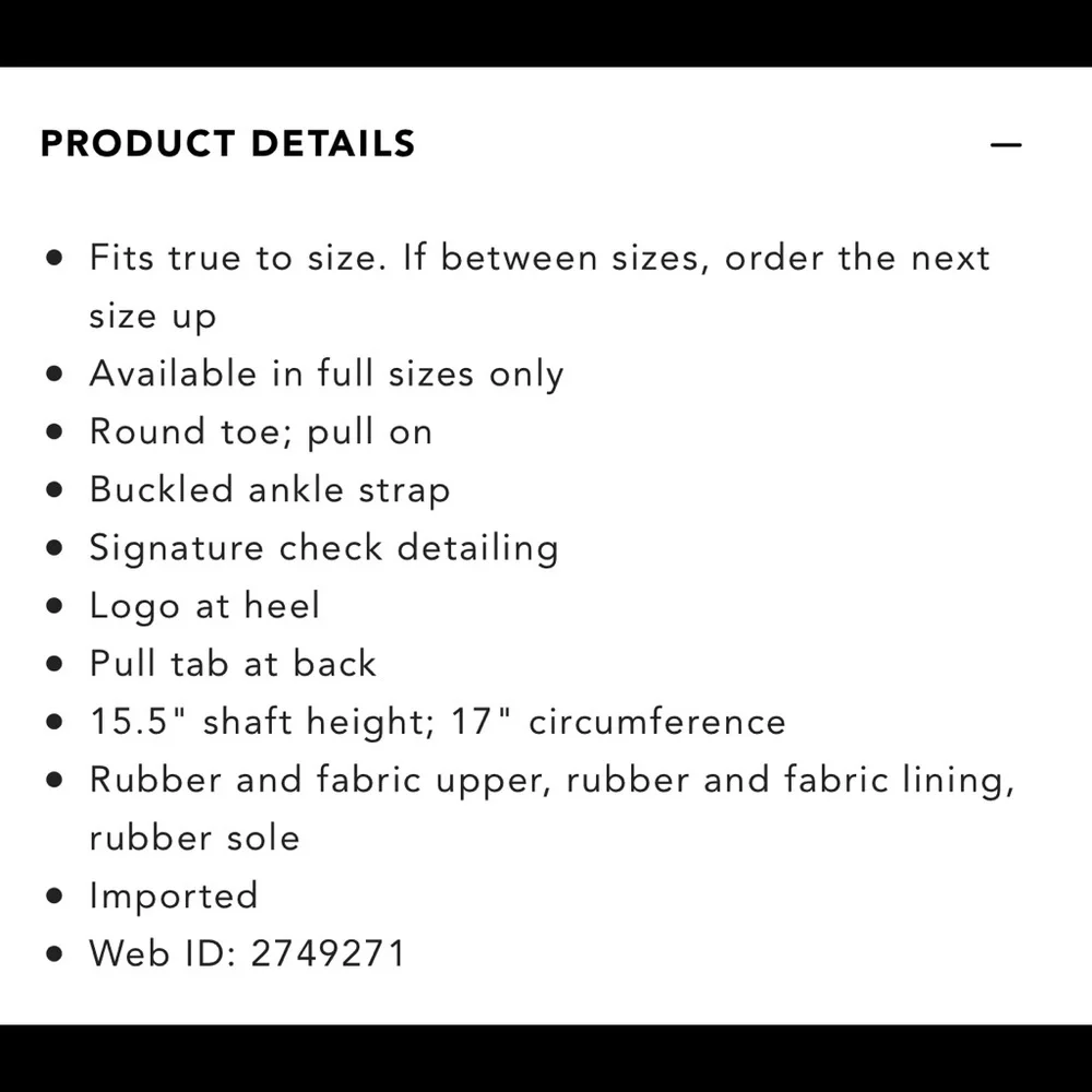 Burberry check rain boot (fits sizes 9-10) - Picture 11 of 13